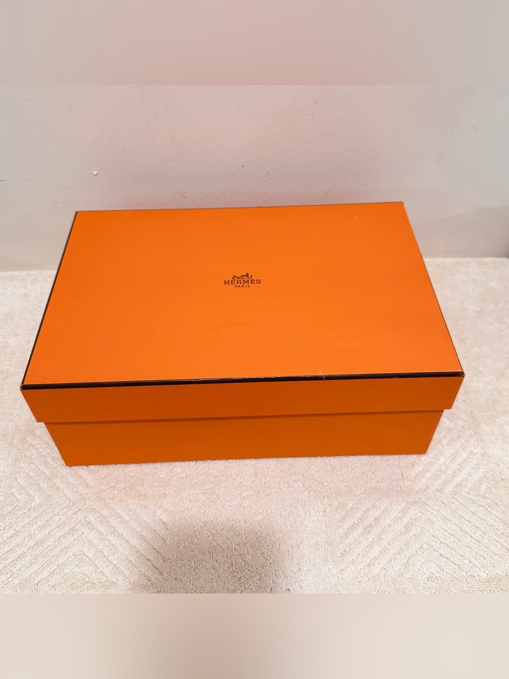 Hermès Paris Orange Empty Shoe Box 12" x 8.5" x 5" Made in France